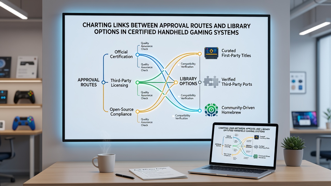 Analyse der Verknüpfungen zwischen Genehmigungsprozessen und Spieloptionen auf zertifizierten Handhelds