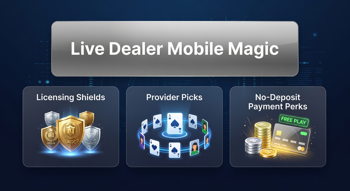 Diverse Provider-Logos wie Evolution und Pragmatic Play auf einem Tablet, mit Live-Roulette-Tisch im Hintergrund und No-Deposit-Bonus-Symbolen