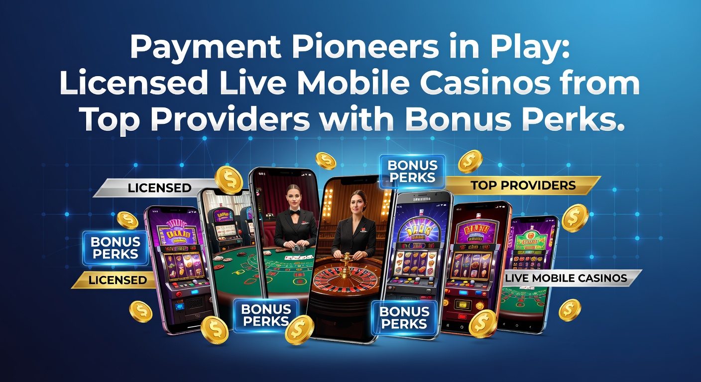 Smartphone mit Live-Casino-App und Zahlungsikonen im Vordergrund, die innovative Mobile-Zahlungen in lizenzierten Plattformen symbolisieren